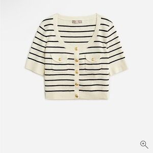 Jcrew Button-up sweater-tee in stripe